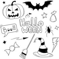 Reihe von Halloween-Symbolen vektor