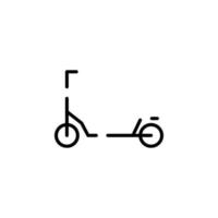 Roller, Tretroller gepunktete Linie Symbol Vektor Illustration Logo Vorlage. für viele Zwecke geeignet.