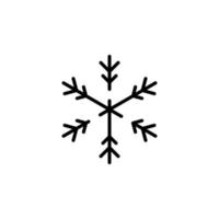 vinter, snöfall, snö, snöflinga prickad linje ikon vektor illustration logotyp mall. lämplig för många syften.