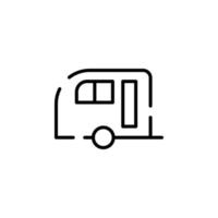 Wohnwagen, Wohnmobil, Reise gepunktete Linie Symbol Vektor Illustration Logo Vorlage. für viele Zwecke geeignet.