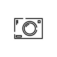 kamera, fotografie, digital, foto gepunktete linie symbol vektor illustration logo-vorlage. für viele Zwecke geeignet.