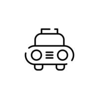 taxi, taxi, reise, transport gepunktete linie symbol vektor illustration logo vorlage. für viele Zwecke geeignet.