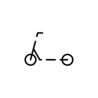 Roller, Tretroller gepunktete Linie Symbol Vektor Illustration Logo Vorlage. für viele Zwecke geeignet.