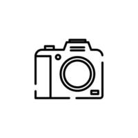 kamera, fotografie, digital, foto gepunktete linie symbol vektor illustration logo-vorlage. für viele Zwecke geeignet.