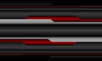abstraktes graues rotes metallisches Banner Cyber-geometrisches Design moderner futuristischer Technologie-Hintergrundvektor vektor
