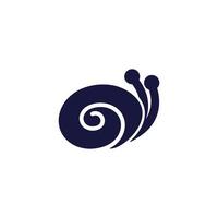 spiral kombination med snigel, elegant minimalistisk stil logotyp design redigerbar vektor