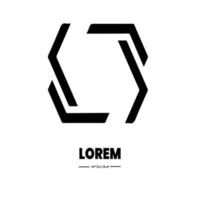 logotyp design abstrack med flytande svart vektor