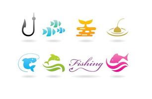 Gädda fiske logotyper