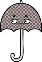 Cartoon-Regenschirm im Comic-Stil vektor