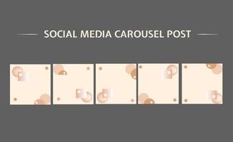 mall för inlägg för karusell för sociala medier vektor