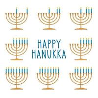 menora, ljus belysning ordning. hanukkah ClipArt. vektor