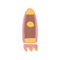 vattenfärg hand dragen element för barnkammare i boho stil. vektor raket illustration.