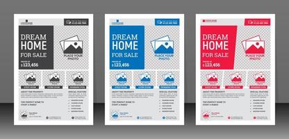verklig egendom Hem försäljning flygblad företags- företag broschyr mall design folder vektor