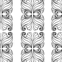 abstrakt paisley sömlös mönster, vertikal rader av lockar på en vit bakgrund vektor