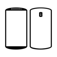smartphone ikon på vit bakgrund. vektor illustration