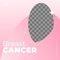 bröst cancer medvetenhet månad för social media posta mall vektor