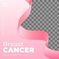 Brustkrebsbewusstseinsmonat für Social-Media-Beitragsvorlage vektor