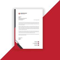 professionelle Unternehmensbriefkopfvorlagen - saubere, kreative, moderne, rote Vektorbriefkopfvorlage vektor