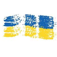 Ukraine-Flagge. Flagge der Ukraine. Nationales Symbol. krise im ukraine-konzept. vektorillustration lokalisiert auf weiß. mit der ukraine stehen vektor