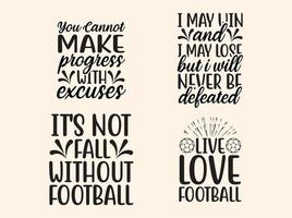 fotboll typografi t-shirt design vektor