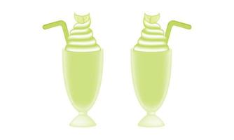 grön te is grädde illustration med maska Metod 5 vektor