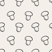 vektor platt illustration sömlös mönster av svamp ikoner. klotter objekt är skära ut.