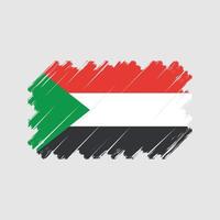 Sudan-Flaggenvektor. Nationalflagge vektor