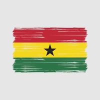 ghana flag pinsel. Nationalflagge vektor