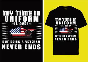 Veteranen-T-Shirt-Design-Vorlage vektor