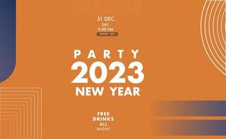 abstrakt ny år fest baner 2023 Lycklig ny år element vektor