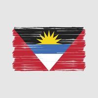 antigua och barbuda flaggborste. National flagga vektor