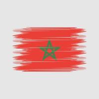 marocko flagga borsta vektor. nationell flagga borsta vektor