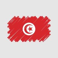 tunisien flagga vektor. National flagga vektor