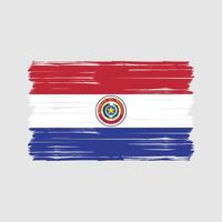 Bürste der paraguayischen Flagge. Nationalflagge vektor