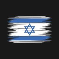 Pinselvektor der israelischen Flagge. Pinselvektor der Nationalflagge vektor