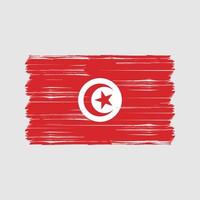 tunisien flaggborste. National flagga vektor