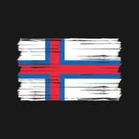 Färöarnas flaggborste. National flagga vektor