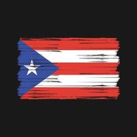 puerto-rico-flaggenpinsel. Nationalflagge vektor