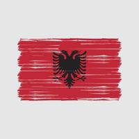 Albanien-Flagge-Pinsel. Nationalflagge vektor