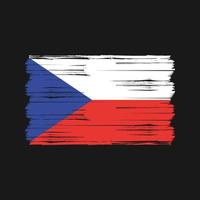 Flaggenbürste der Tschechischen Republik. Nationalflagge vektor
