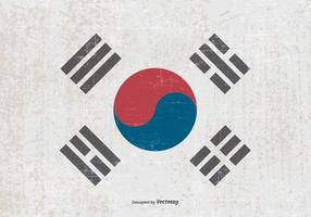 Grunge Flagga Sydkorea vektor