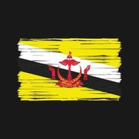 brunei flagga borste. National flagga vektor