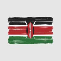 kenya flaggborste. National flagga vektor