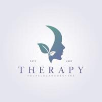 Mental Health Therapy Mind Help Logo Vector Illustration Design
