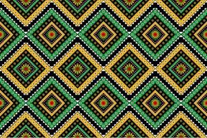 nahtloses muster der geometrischen ethnischen blume traditionell. Stoff im amerikanischen und mexikanischen Stil. vektor