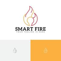 Smart Fire Flare Flare Idee Glühbirne Lampe Logo vektor