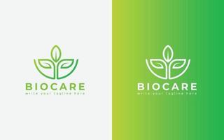 bio vård, biologi, eco logotyp och ekologi vektor design, bio växt minimal logotyp.