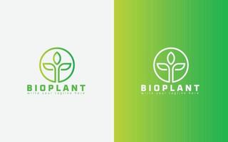 Bio-Pflege, Biologie, Öko-Logo und Ökologie-Vektordesign, Bio-Pflanzen-Minimal-Logo. vektor