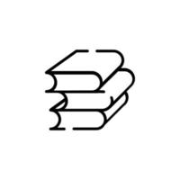bok, läsa, bibliotek, studie prickad linje ikon vektor illustration logotyp mall. lämplig för många syften.