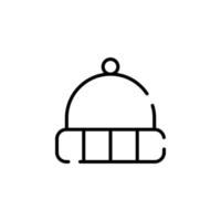 Hut, Accessoire, Mode gepunktete Linie Symbol Vektor Illustration Logo Vorlage. für viele Zwecke geeignet.